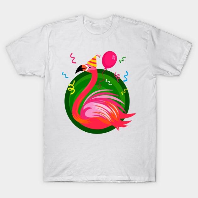 Flamingo Party T-Shirt by RageRabbit